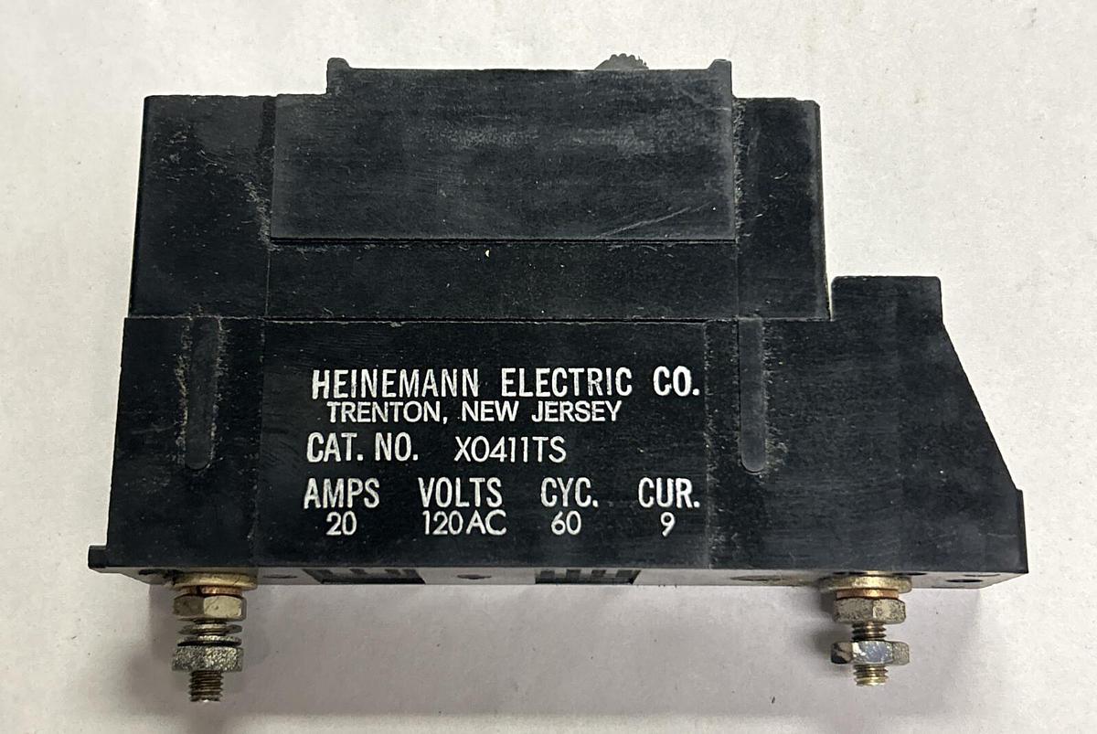 HEINEMANN,X0411TS,CIRCUIT BREAKER 20A 120V 1P NOS