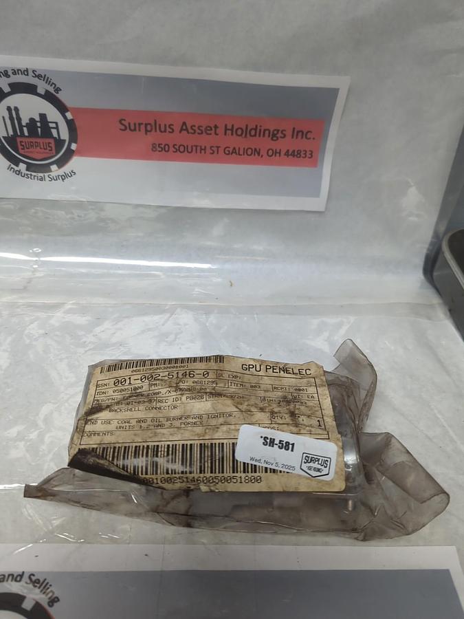 GPU PENELEC,972H,BACKSHELL CONNECTOR NOS