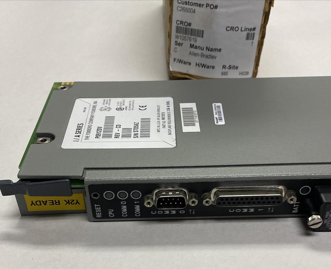 Used ALLEN BRADLEY,P0912DV,SER C CPU PROCESSOR MODULE REFURBISHED