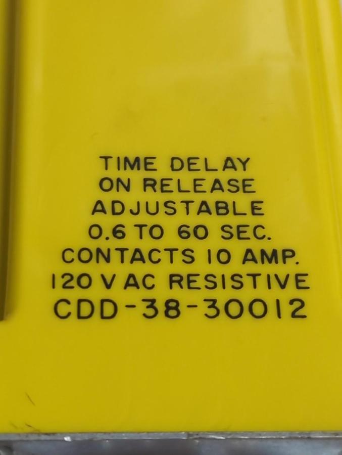 Used AMF P&B,CDD-38-30012,TIME DELAY RELAY 0.6-60 SEC PRE-OWNED