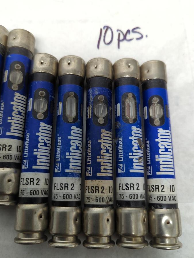 Used LITTELFUSE,FLSR 2ID,INDICATOR 2 AMP FUSE LOT OF 10 PRE-OWNED