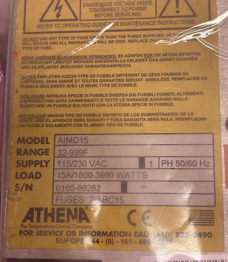 Used Athena,AIMD15,Zone Control Module Refurbished