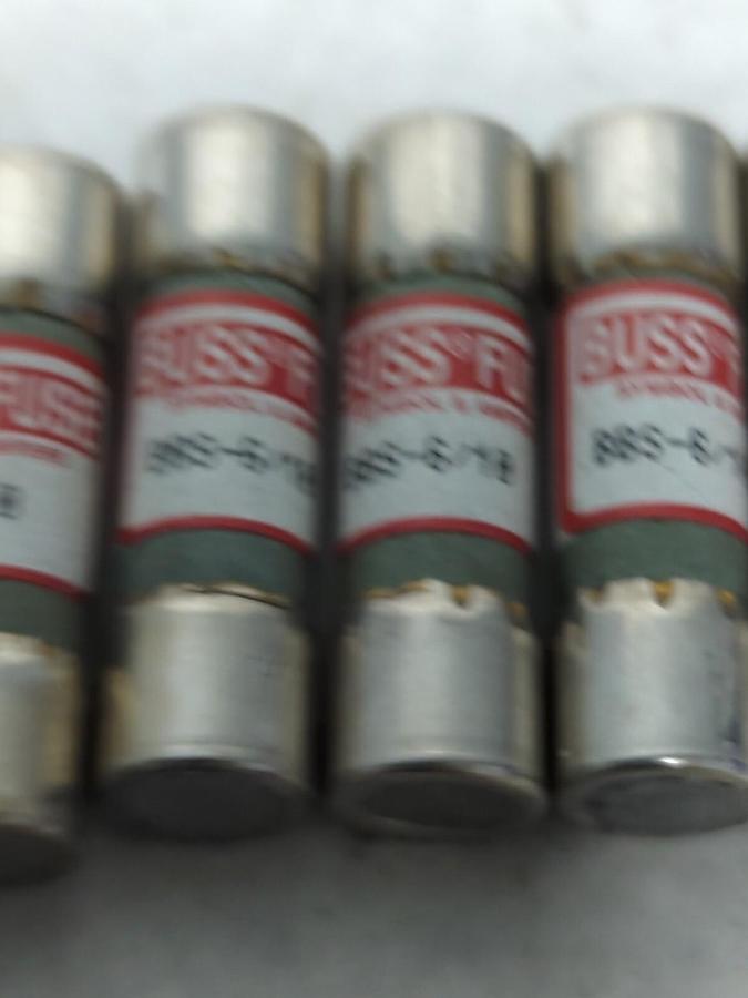 COOPER BUSSMANN,BBS-6-1/10,BUSS 6-1/10 AMP FUSE LOT OF 6 NOS