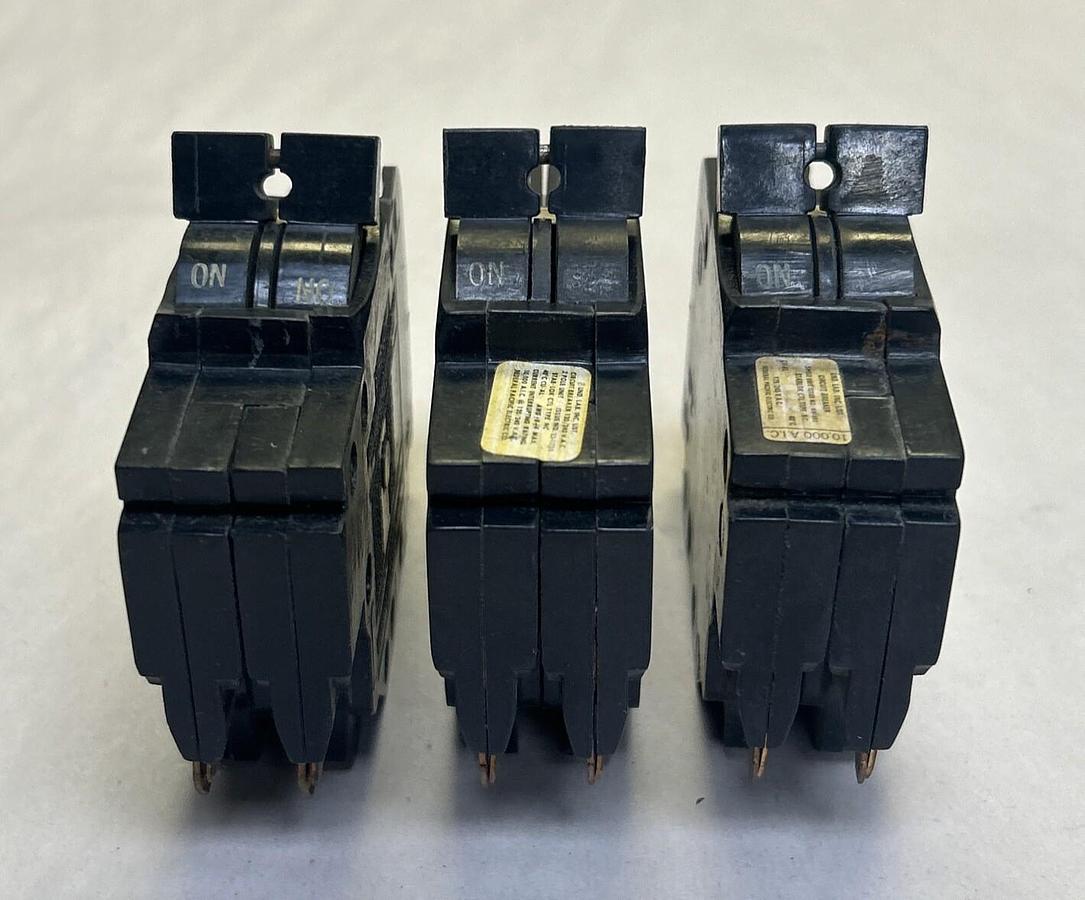 Used FEDERAL PACIFIC,NC240,CIRCUIT BREAKER 40A 120/240V 2P LOT OF 3