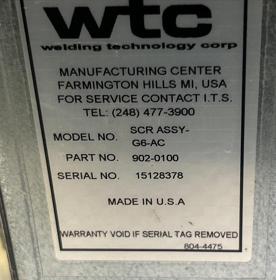 Used WTC,902-0100,CONTROL INVERTER MODEL SCR ASSY-G6-AC