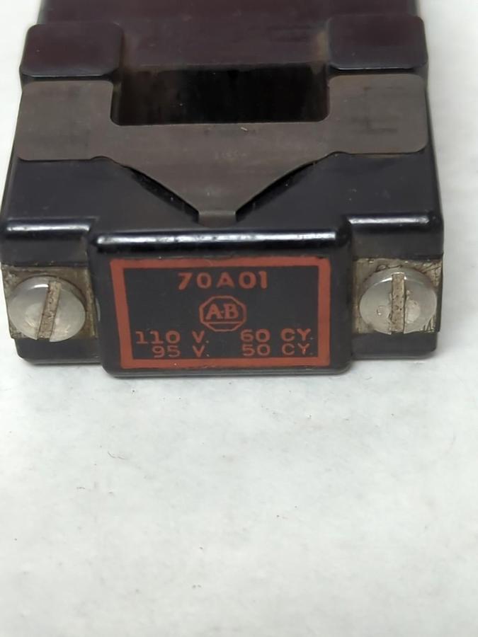 Used ALLEN BRADLEY,70A01,COIL 110V 60CY 95V 50CY LOT OF 2 PRE-OWNED