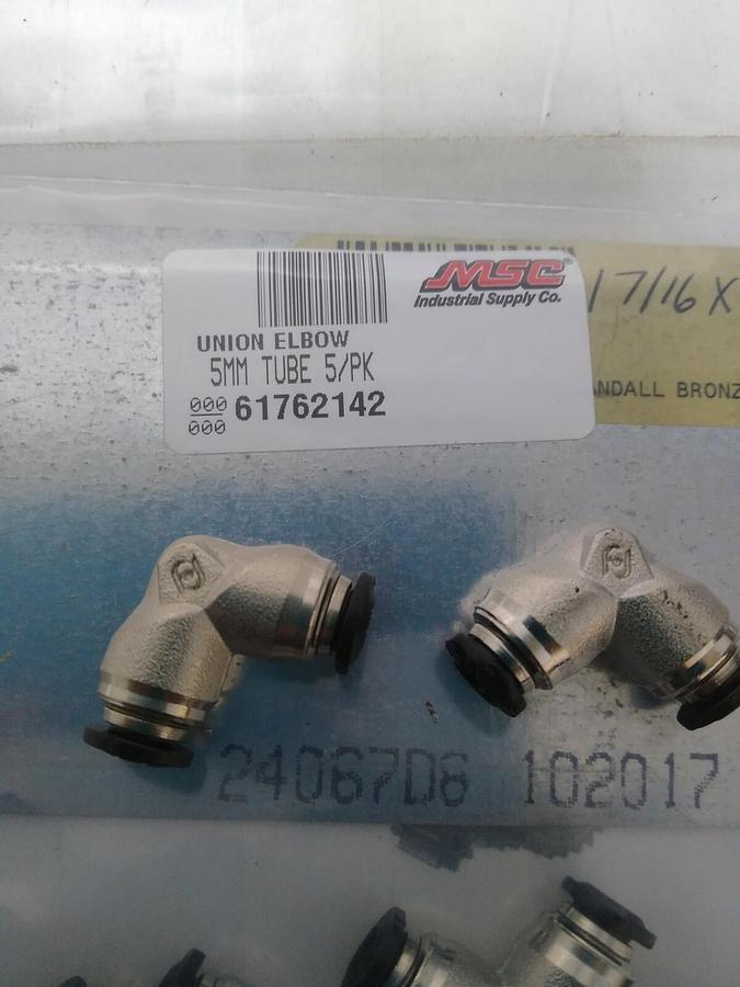 Used UNBRANDED,61762142,TUBE UNION ELBOW 5MM OD LOT OF 10