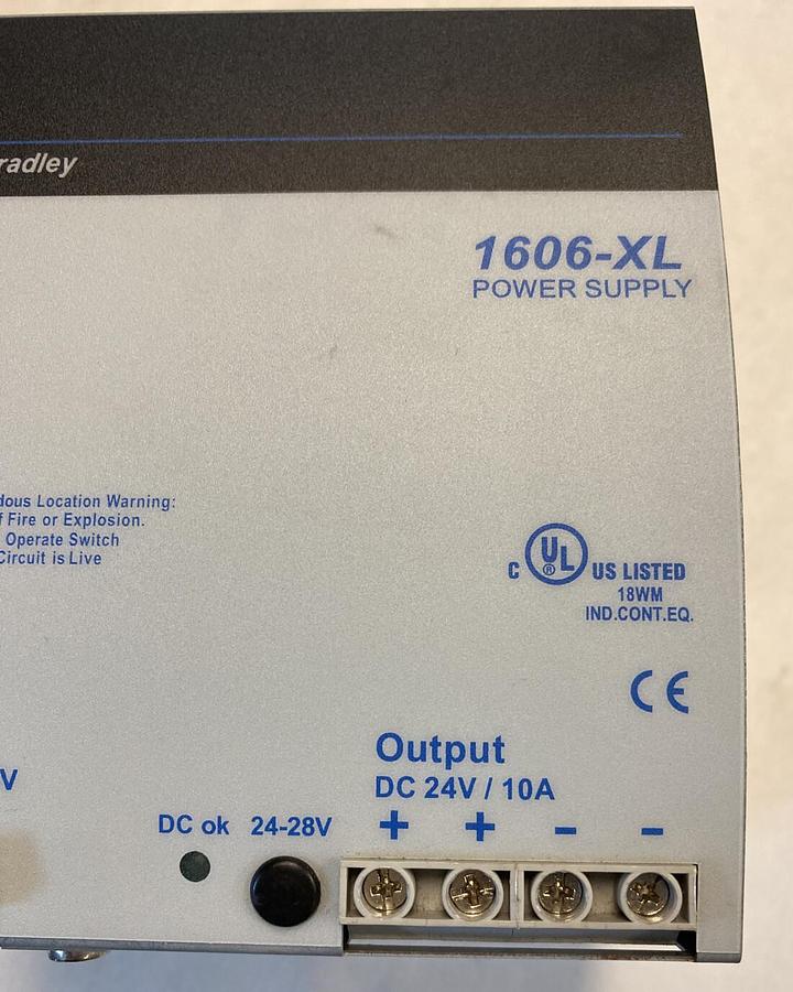 Used Allen Bradley,1606-XL240E,Power Supply Series A 10AMP DC 24V
