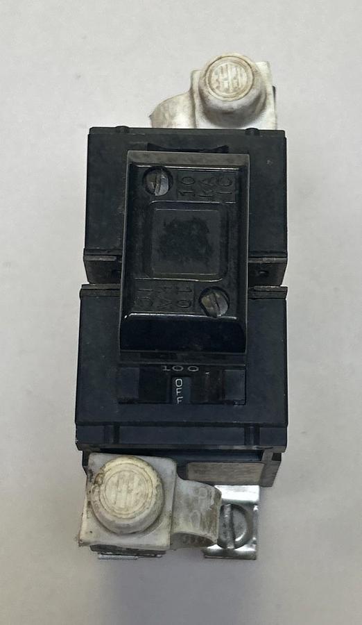 Used GOULD,P2100,PUSHMATIC CIRCUIT BREAKER 100A 120/240V 2P
