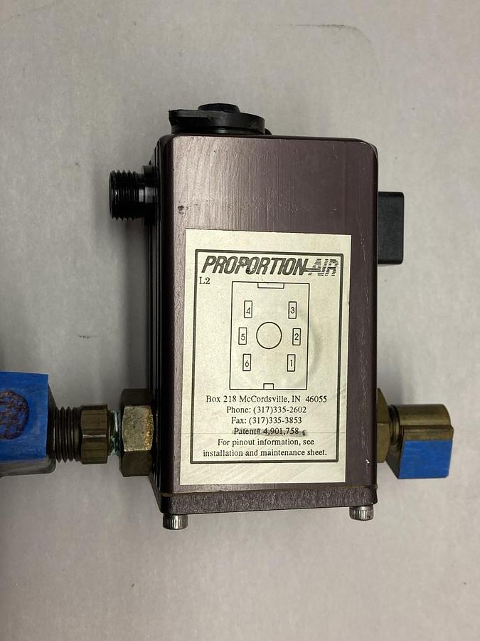Used Proportion Air,PSR-4,Pressure Regulator w/Model PA117 Pneumatic Cylinder