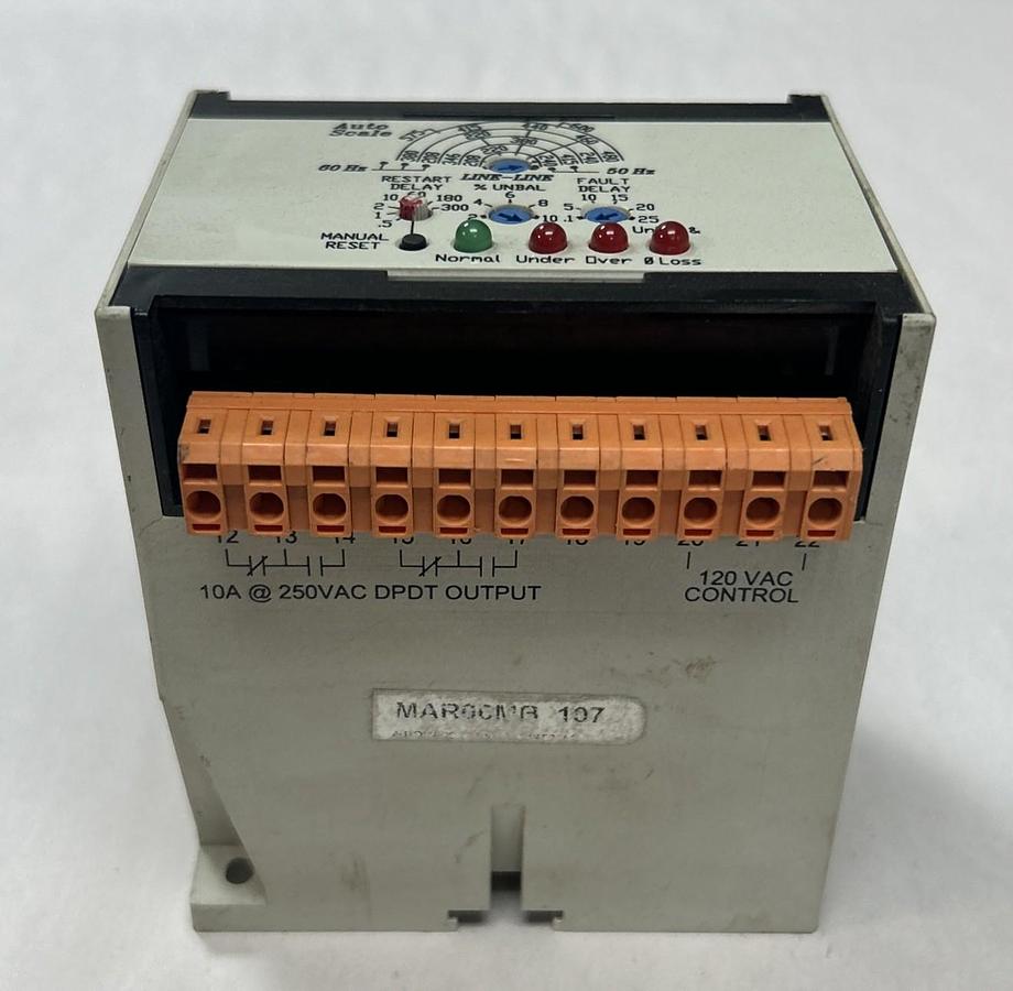 Used ATC DIVERSIFIED ELECTRONICS,SLU-600-ASTDS,PHASE MONITORING RELAY 200-630V