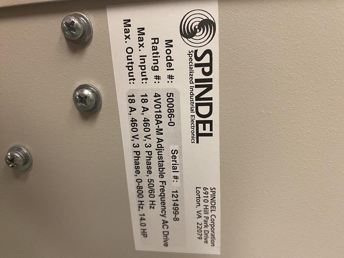 SPINDEL,50086-0, 4V018A VFD ADJUSTABLE FREQUENCY AC DRIVE 14HP 18A 460v