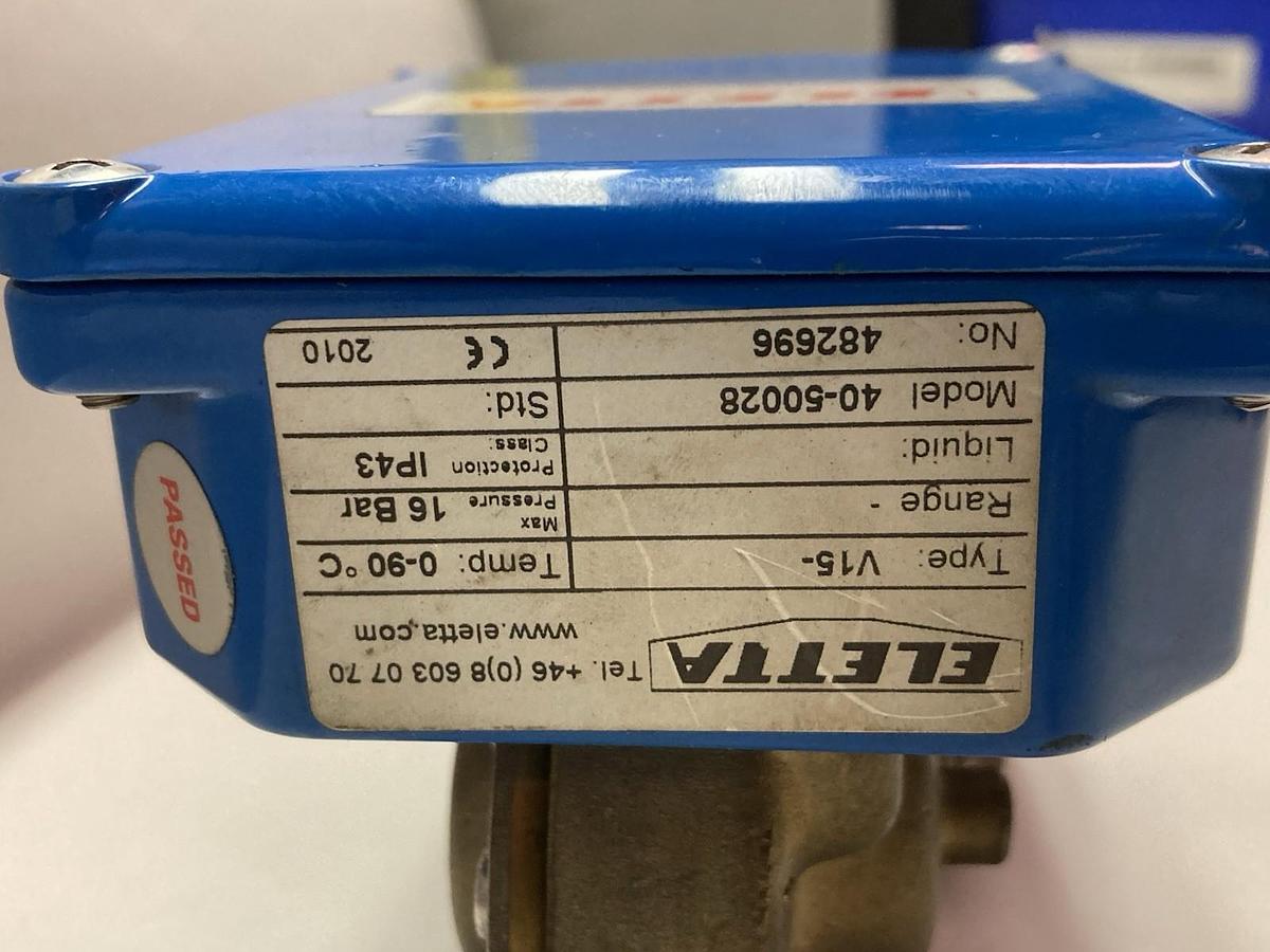 Used Eleta,Model 40-50028,Flow Gauge Type V15 16 Bar
