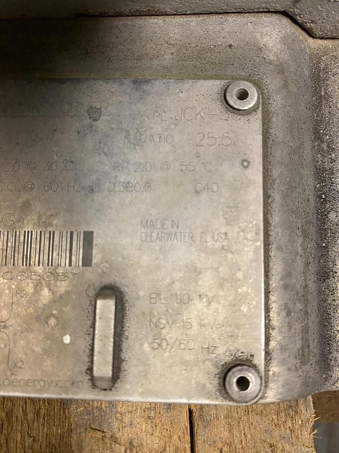 Used GE,755152609,CURRENT TRANSFORMER JCK-5C RATIO 25.5