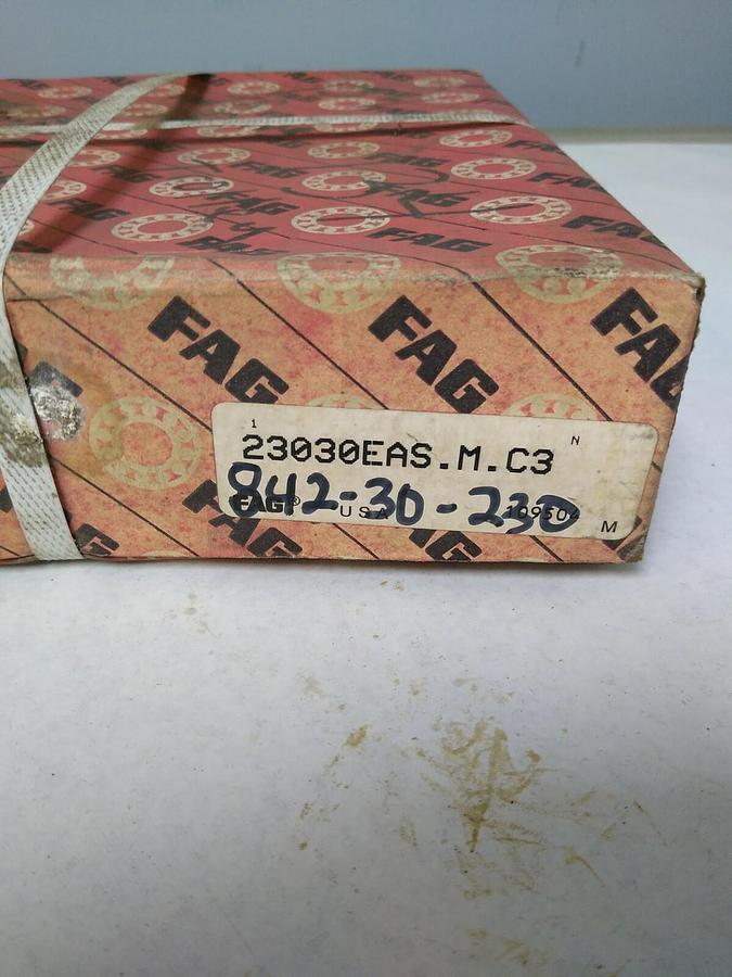 Used Fag,23030-EAS-M-C3,Spherical Roller Bearing NOS