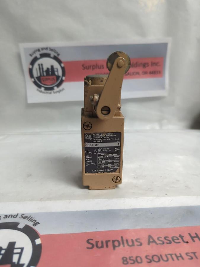 Used ALLEN BRADLEY,802T-AP,SERIES F OILTIGHT LIMIT SWITCH PRE-OWNED