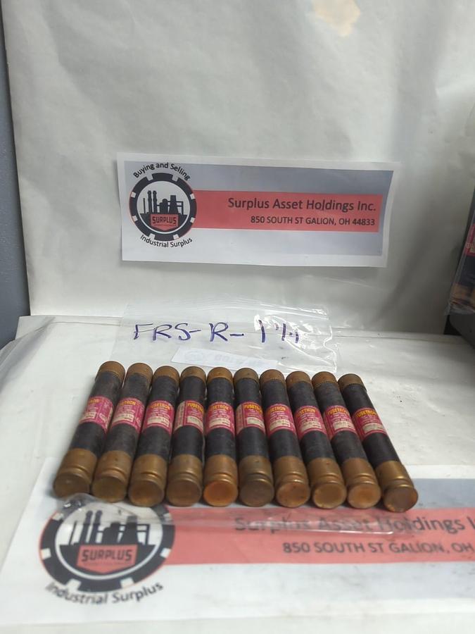 Used COOPER BUSSMANN,FRS-R-1-1/4,FUSETRON 1-1/4 AMP FUSE LOT OF 10 PRE-OWNED