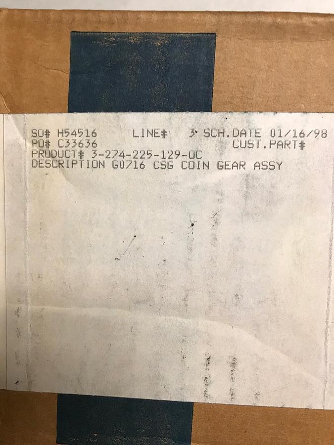 Viking,G0716 CSG,Coin Gear Assembly