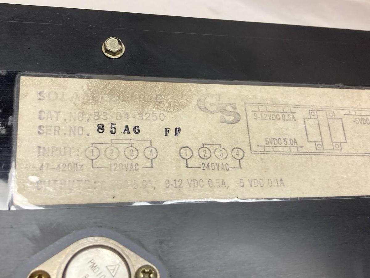Used Sola,83-84-3250,Power Supply