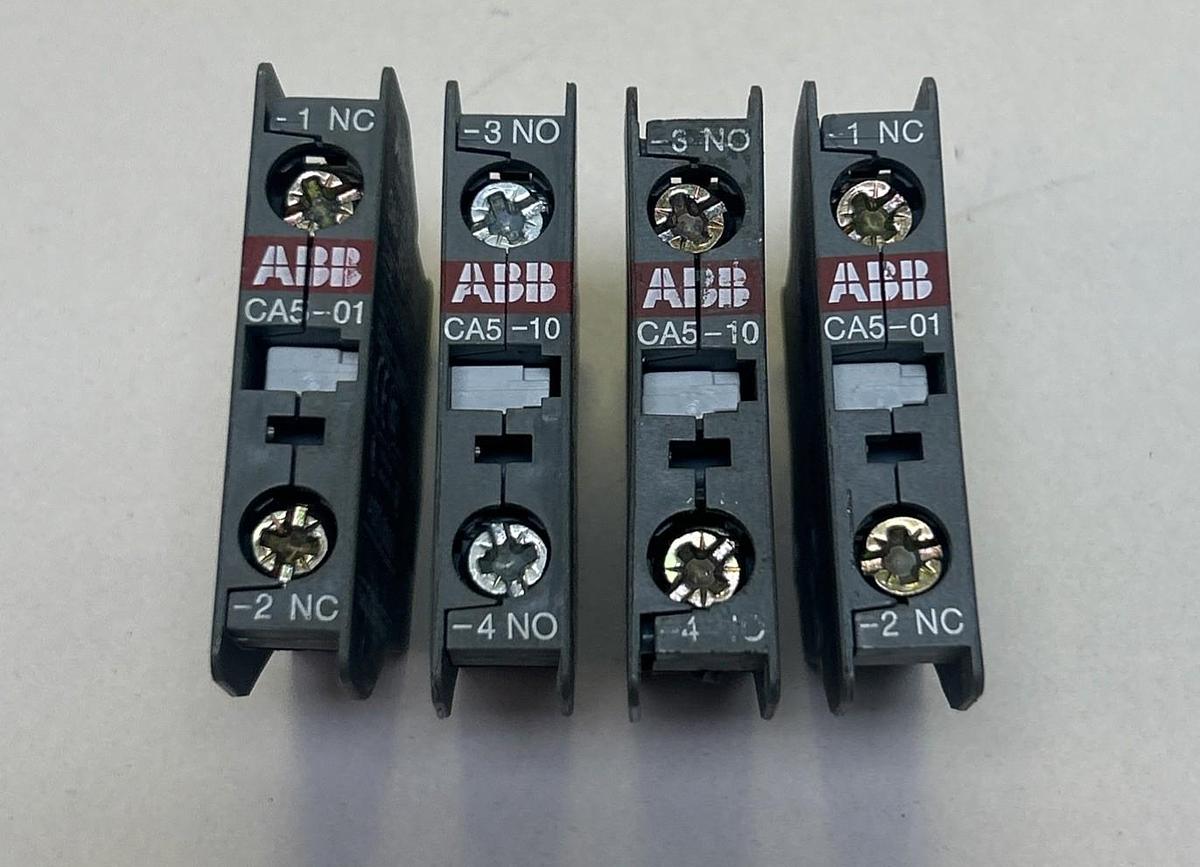Used ABB,A600Q300,AUXILIARY CONTACT LOT OF 5