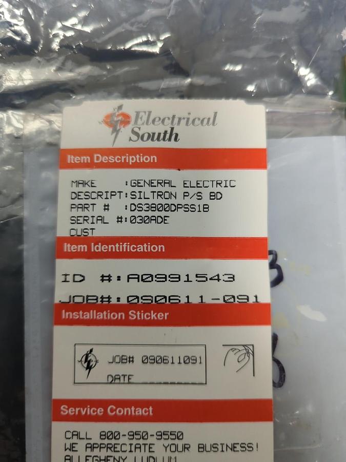 Used GE,DS3800DPSS1B,SITRON P/S BOARD PRE-OWNED