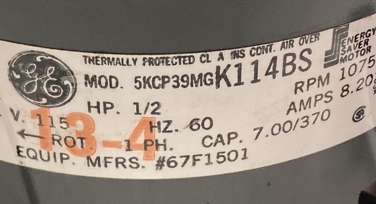 Used GE,5KCP39MGK114BS,Condensor Fan Motor