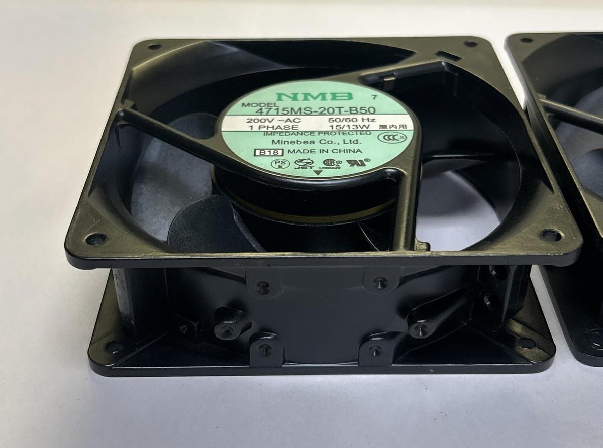 Used NMB,4715MS-20T-B50,COOLING FAN 200V 15/13W 1PH LOT OF 2