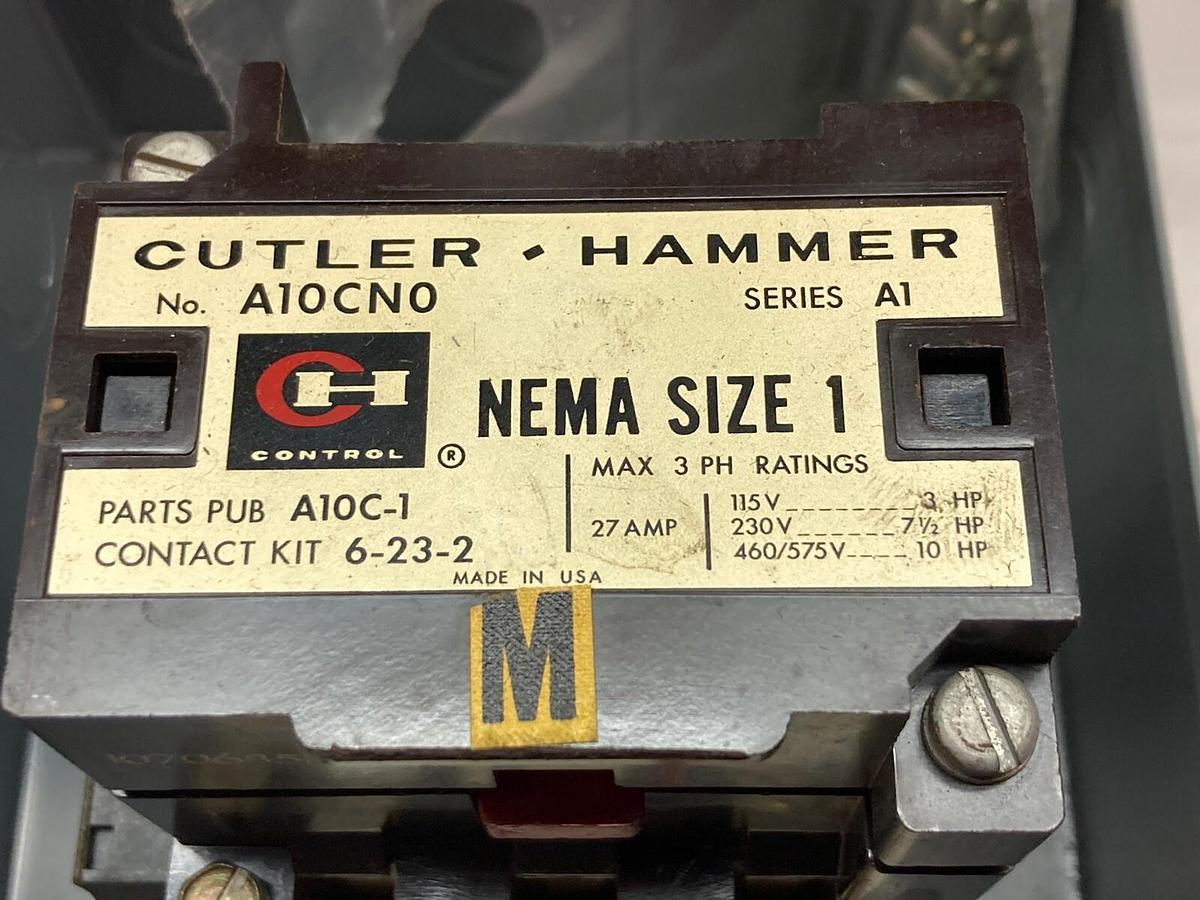 Eaton Cutler-Hammer,C320AS1,Contactor Enclosure Bulletin A10 Size 1