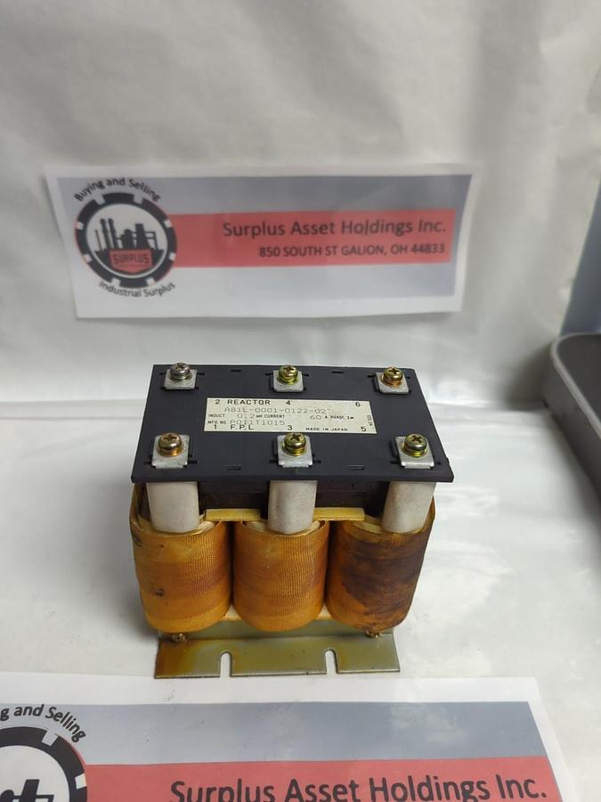 Used FANUC,A81L-0001-0122-02,REACTOR TRANSFOMER 0.2mH CURRENT 60A 3PH PRE-OWNED