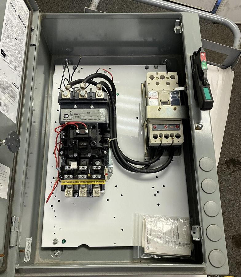 ALLEN BRADLEY,513-EFB-6P-50,SER 1 COMBINATION STARTER SIZE 4 W/ 250A BREAKER NOS
