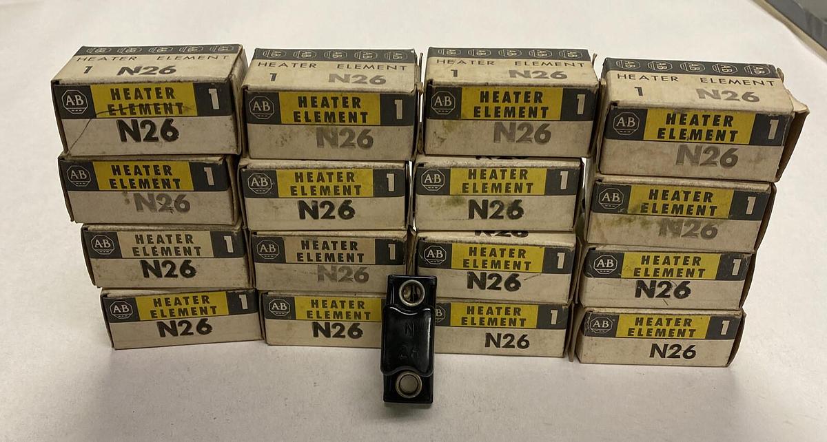 ALLEN BRADLEY,N26,OVERLOAD RELAY HEATER ELEMENT LOT OF 16 NOS