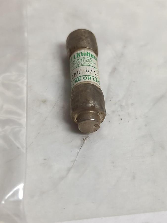 Used LITTELFUSE,CCMR6/10,CLASS CC 6/10 AMP FUSE LOT OF 4 PRE-OWNED