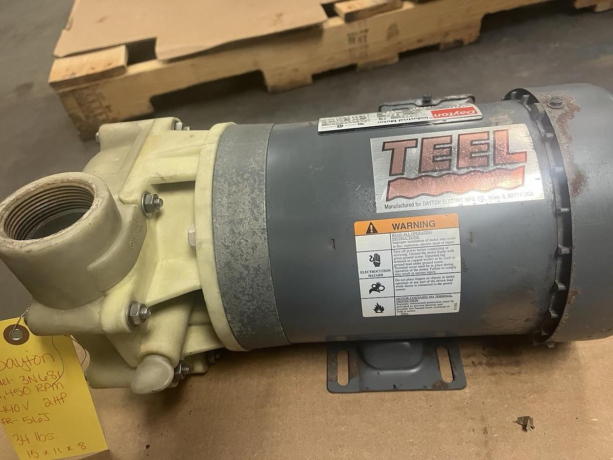 Used TEEL,SFC-3P962,CENTRIFUGAL PUMP 1-1/2"X1-3/4"X5" 2HP 3450RPM