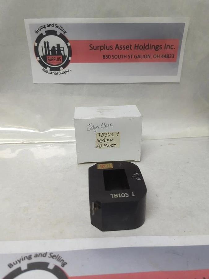 Used JOSLYN CLARK,TB103-1,COIL 110/115V 60HZ/CY PRE-OWNED
