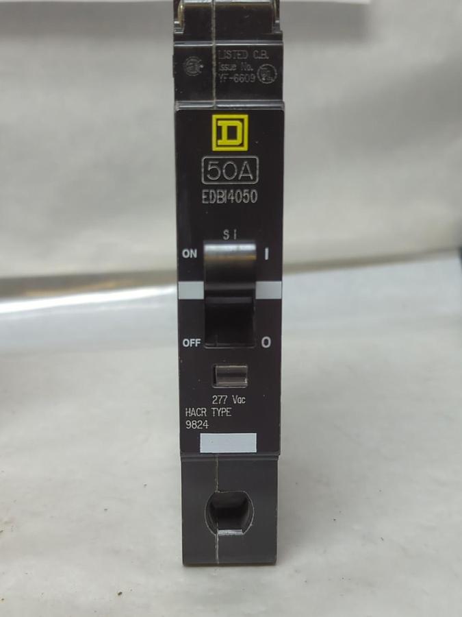 SQUARE D,EDB14050,THERMAL MAGNETIC CIRCUIT BREAKER 1-POLE 50A 277V NOS
