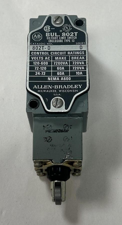 Used ALLEN BRADLEY,802T-D,OILTIGHT LIMIT SWITCH