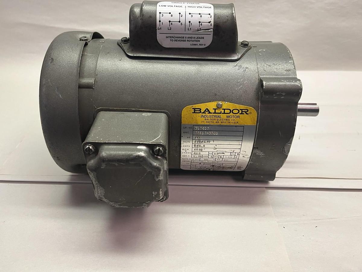 Used BALDOR,KL3403,MOTOR 1/4HP 1PH 1725RPM 56C