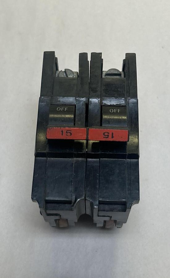 Used FEDERAL PACIFIC,NA215NI,CIRCUIT BREAKER 15A 120/240V 2P