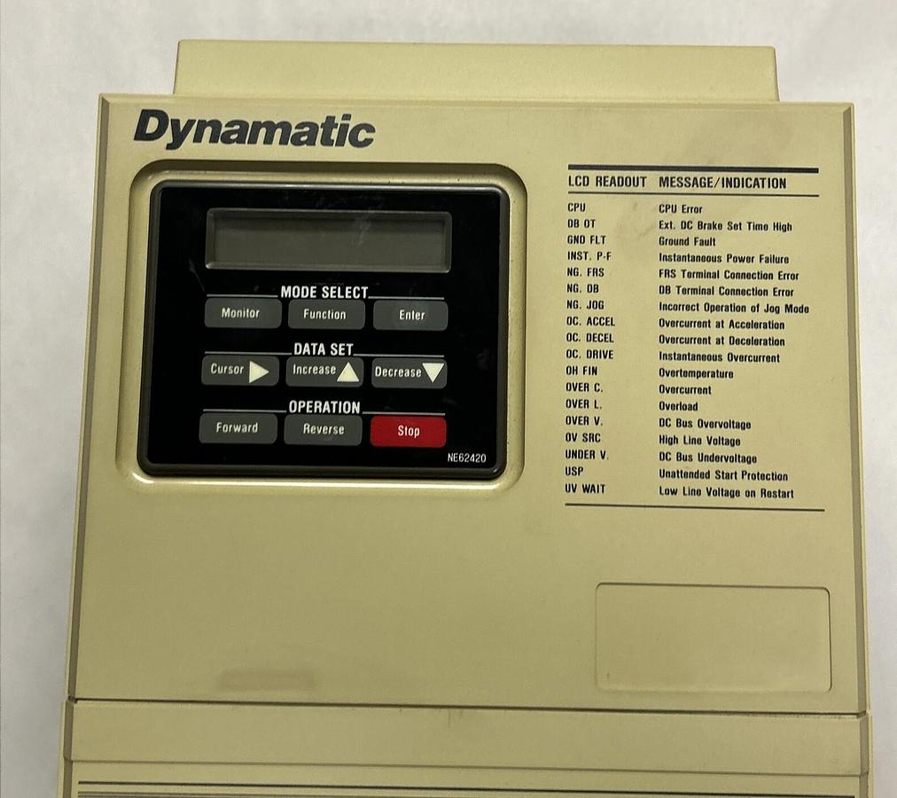 Used EATON DYNAMATIC,AF-150302-0480,ADJUSTABLE FREQUENCY DRIVE 3HP 480VAC