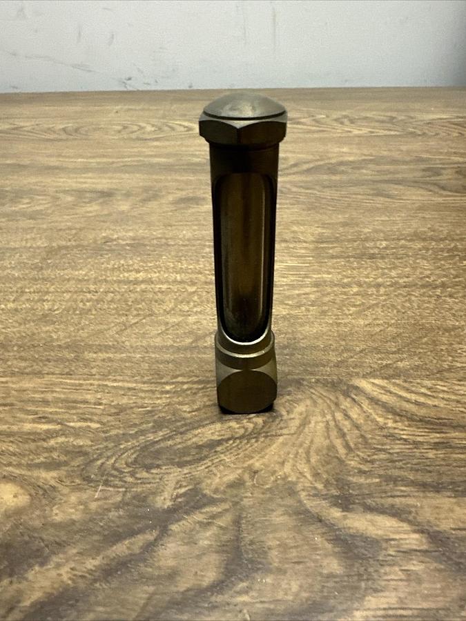 Fluid Sight Glass 4" Brass 3/8" NPT