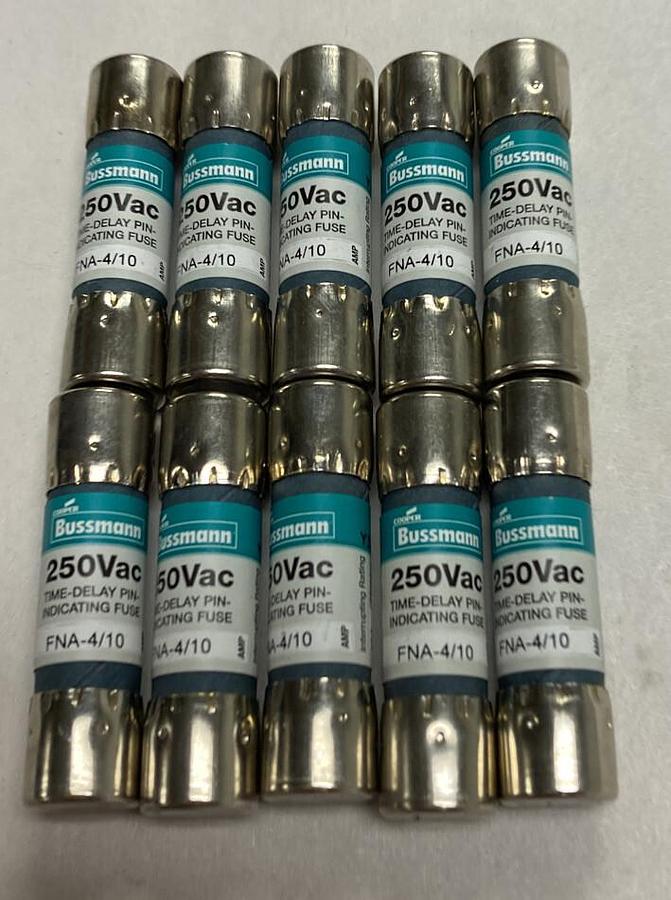 Cooper Bussmann,FNA 4/10,Fuse 4/10 AMP Lot of 10 NOS