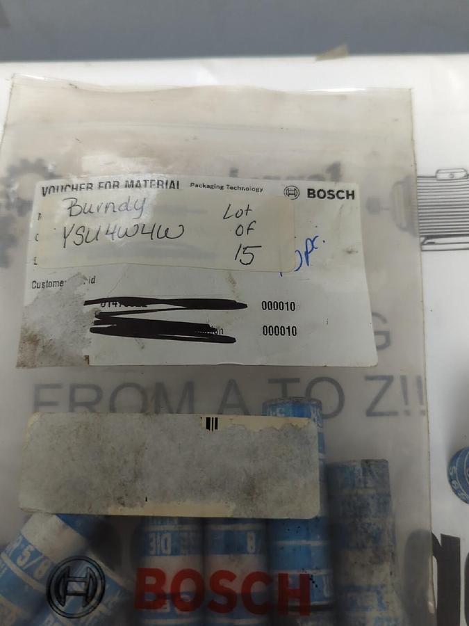 BURNDY,YSU4W4W,BLUE SERVICE COMMPRESSION SLEEVE 5-6STR 4SOL 6ACR LOT OF 15