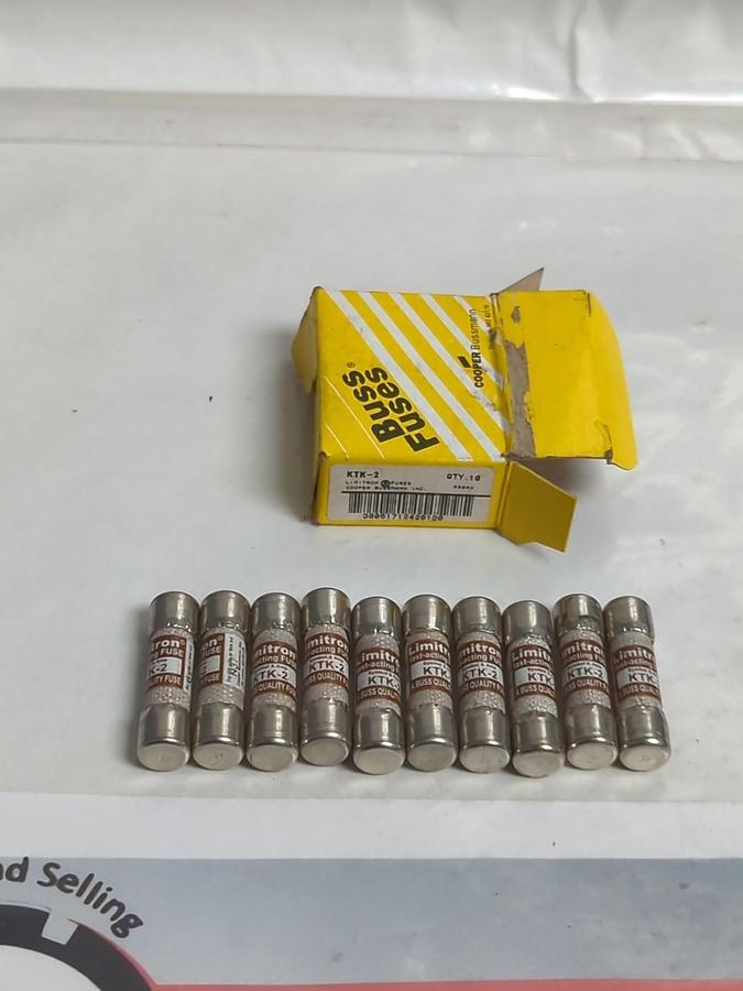 COOPER BUSSMANN,KTK-2,LIMITRON 2 AMP FUSES BOX OF 10 NOS