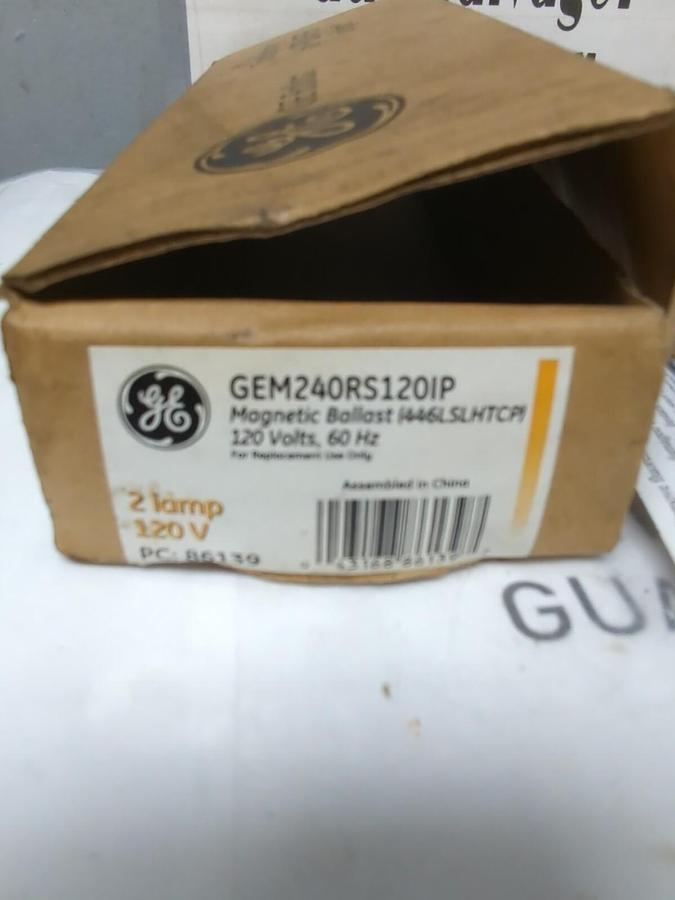 GENERAL ELECTRIC,GEM240RS120IP,MAGNETIC BALLAST 2 LAMP 120V
