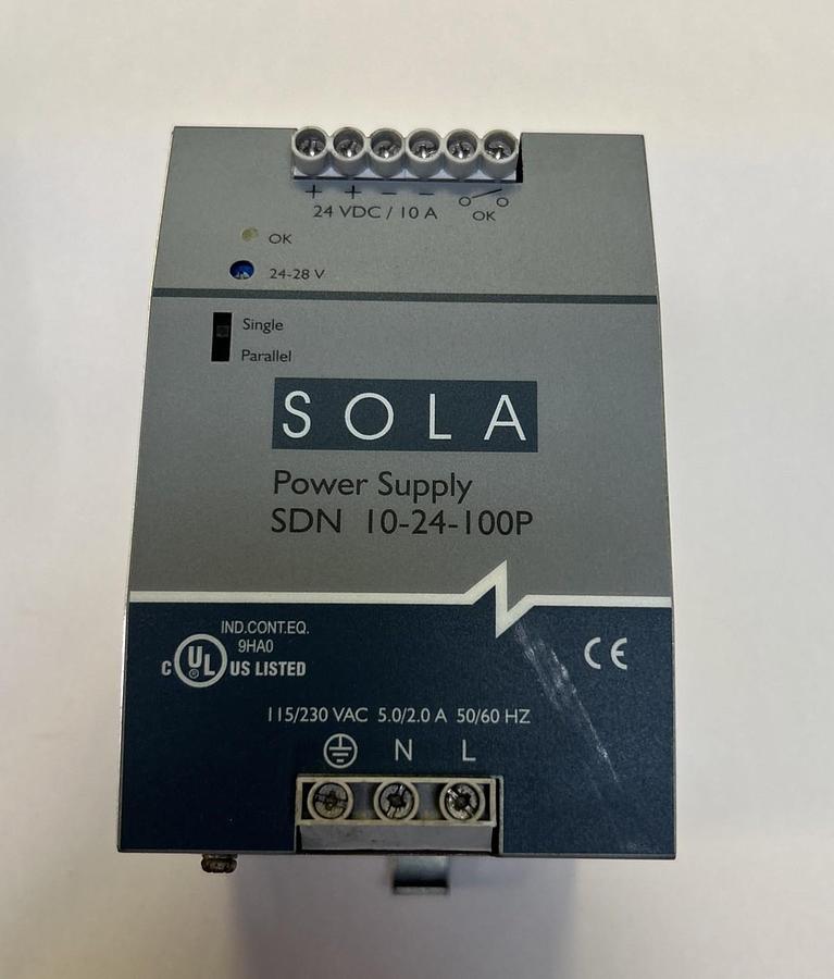Used EMERSON SOLA,SDN10-24-100P,POWER SUPPLY