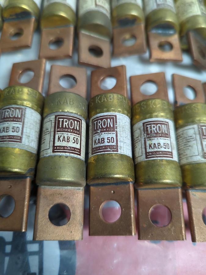 COOPER BUSSMANN,KAB-50,RECTIFIER FUSE 50 AMP LOT OF 26 NOS