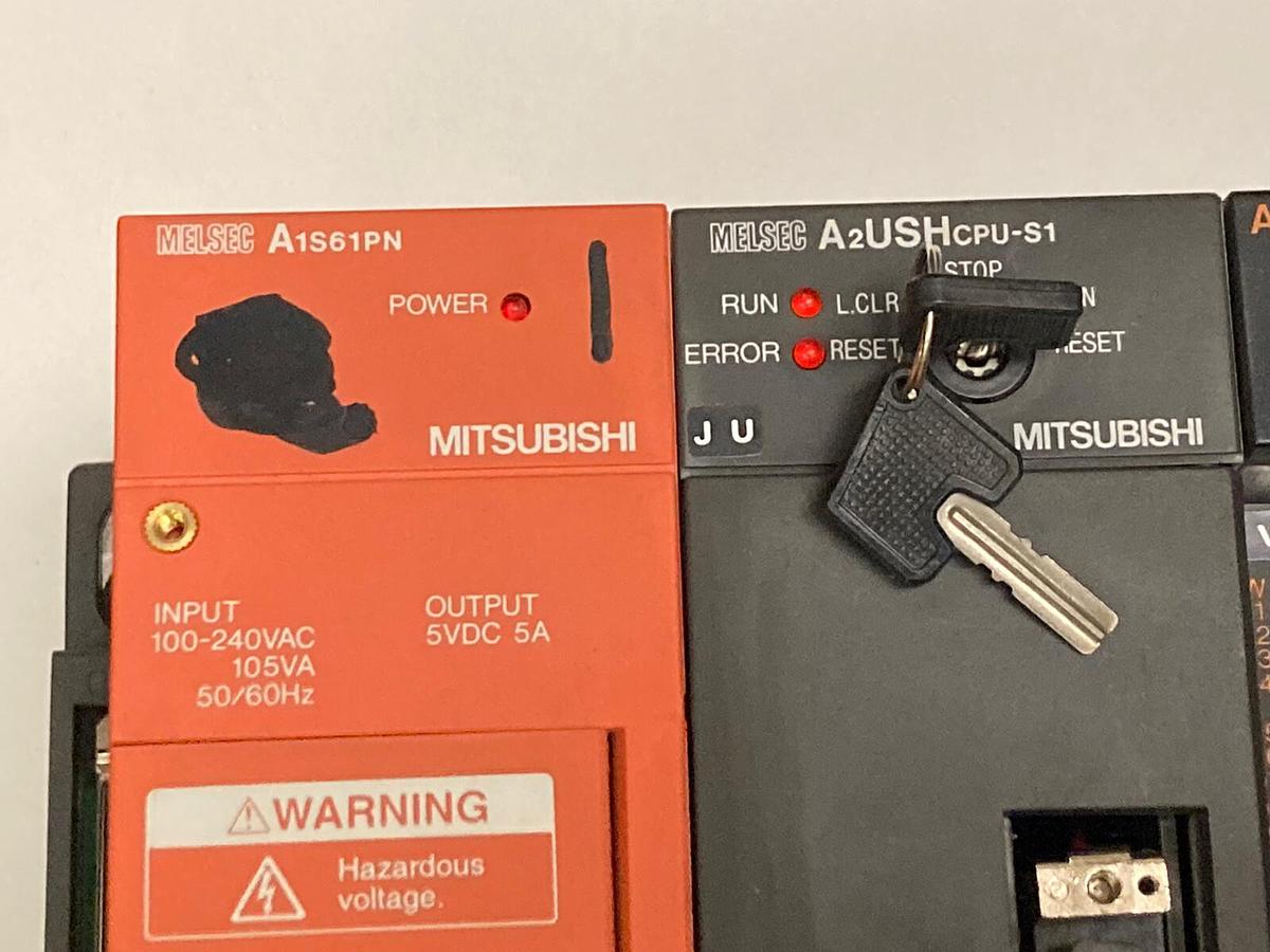 Used Mitsubishi,A1S61PN A2USHCPU-S1 A1SJ61BT11 A1SD75M3 A1S64AD,Rack Assembly