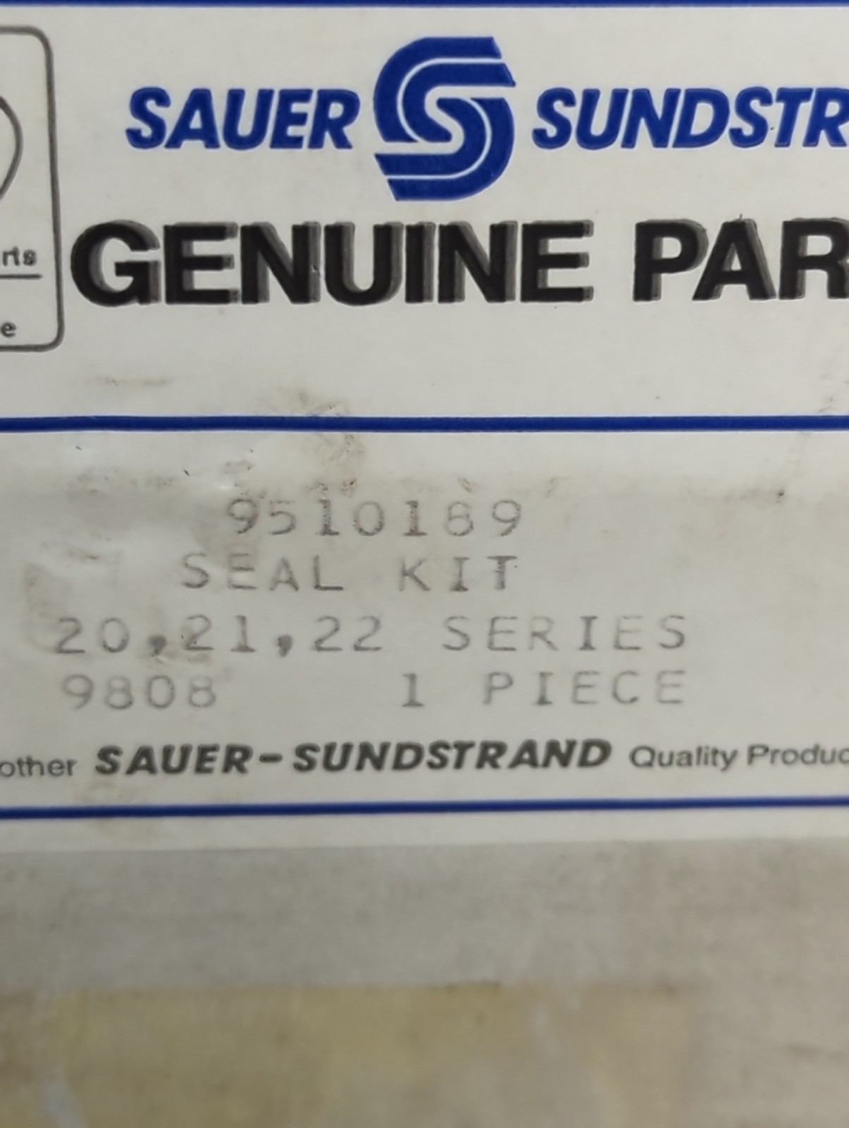 SAUER,9510189,SEAL KIT 20-21-22 SERIES 9808 1 PIECE NOS