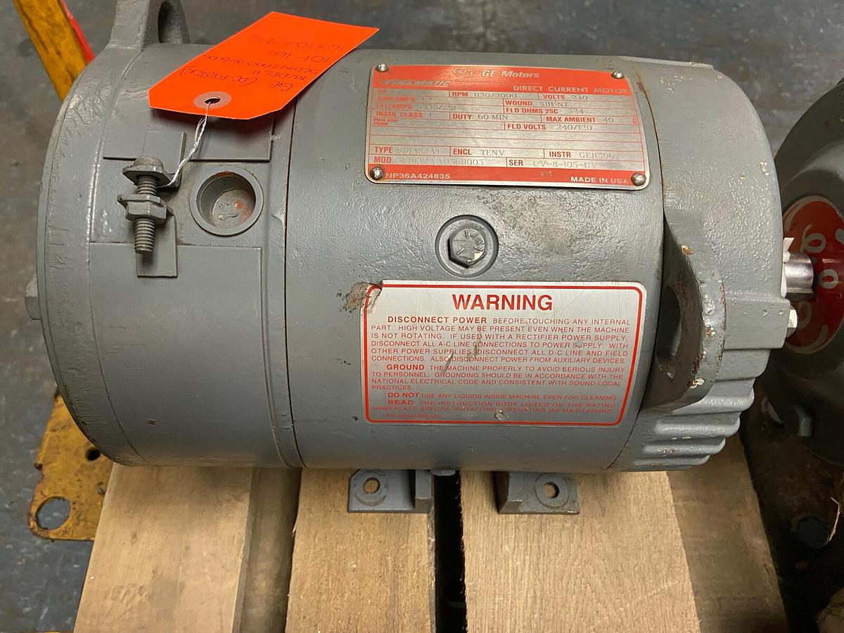 Used GE Kinamatic,CDL182AT,1Hp DC Motor 240VDC