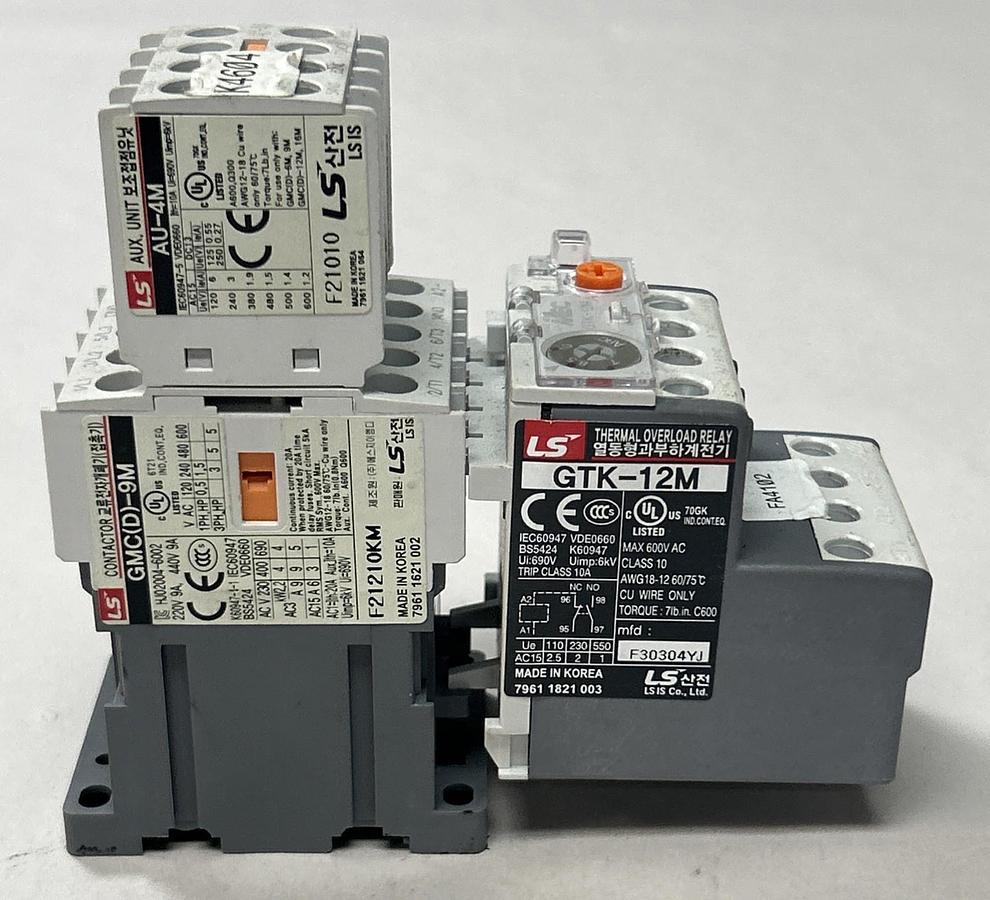 Used LS,GMC(D)-9M,CONTACTOR W/ GTK-12M THERMAL OVERLOAD RELAY